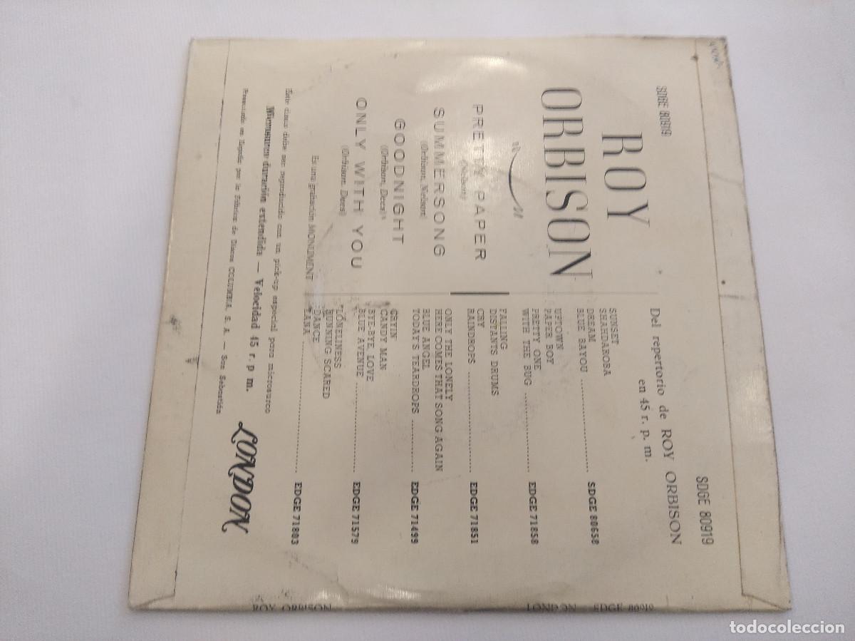 Discos de vinilo: ROY ORBISON/PRETTY PAPER/SINGLE. - Foto 3