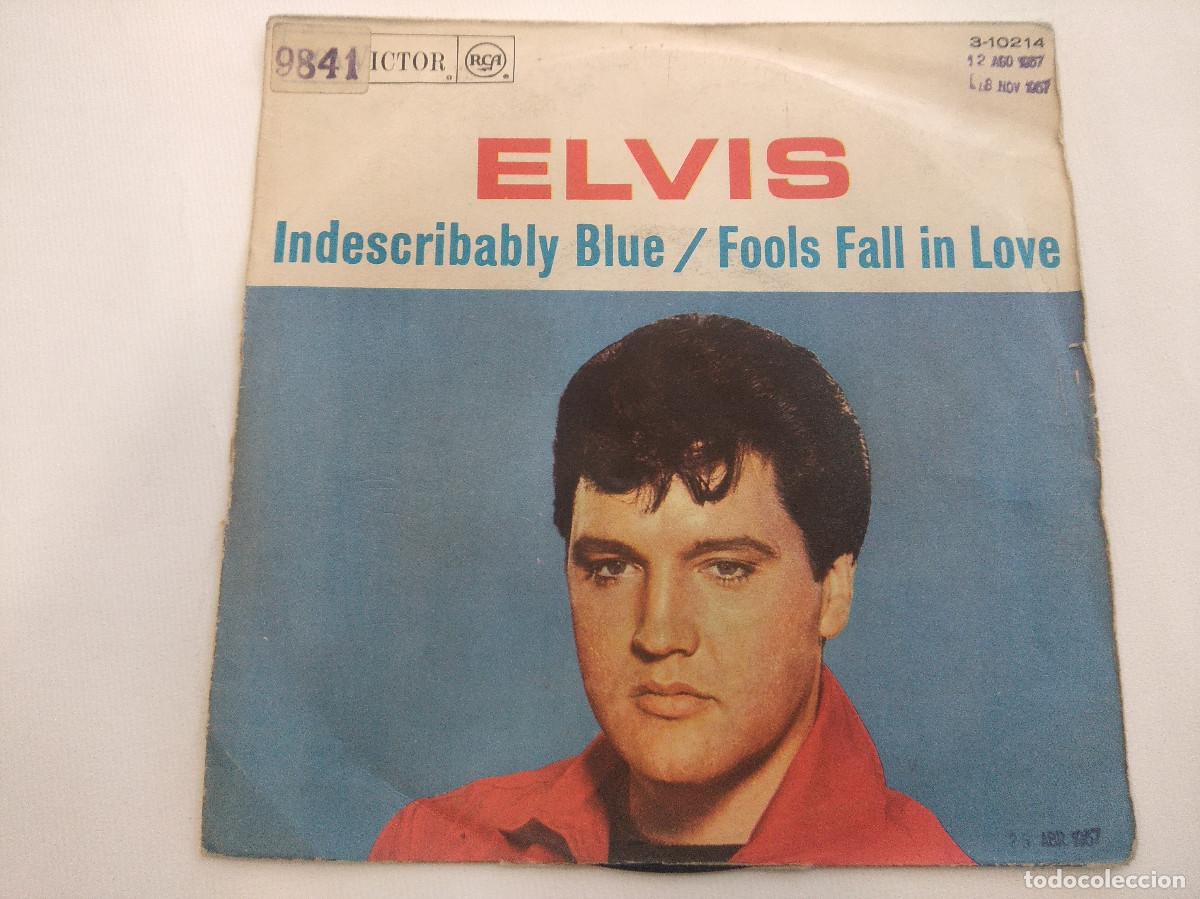 Discos de vinilo: ELVIS PRESLEY/INDESCRIBABLY BLUE/SINGLE. - Foto 1