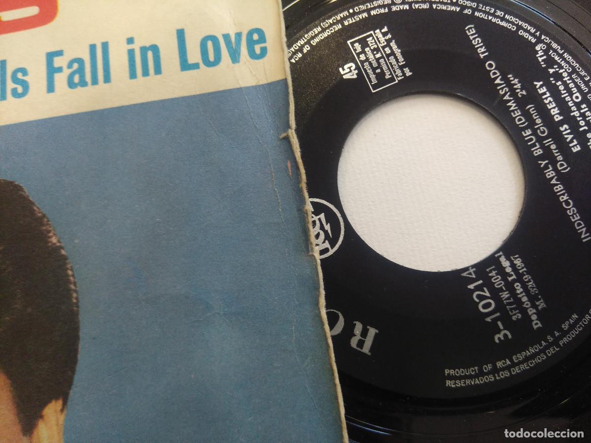 Discos de vinilo: ELVIS PRESLEY/INDESCRIBABLY BLUE/SINGLE. - Foto 2