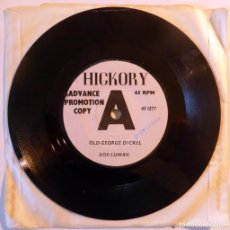 Discos de vinilo: BOB LUMAN. FIRE ENGINE RED/ OLD GEORGE DICKEL. HICKORY, UK 1964 SINGLE PROMOCIONAL. Lote 403103954