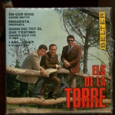 Discos de vinilo: ELS DE LA TORRE. UN COR BOIG + 3. BELTER 1967. COMO NUEVO. Lote 403175859