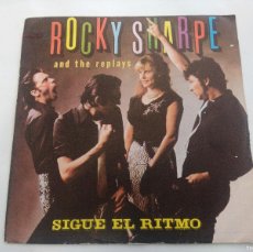 Discos de vinilo: ROCKY SHARPE AND THE REPLAYS/SIGUE EL RITMO/SINGLE PROMOCIONAL.. Lote 403198589