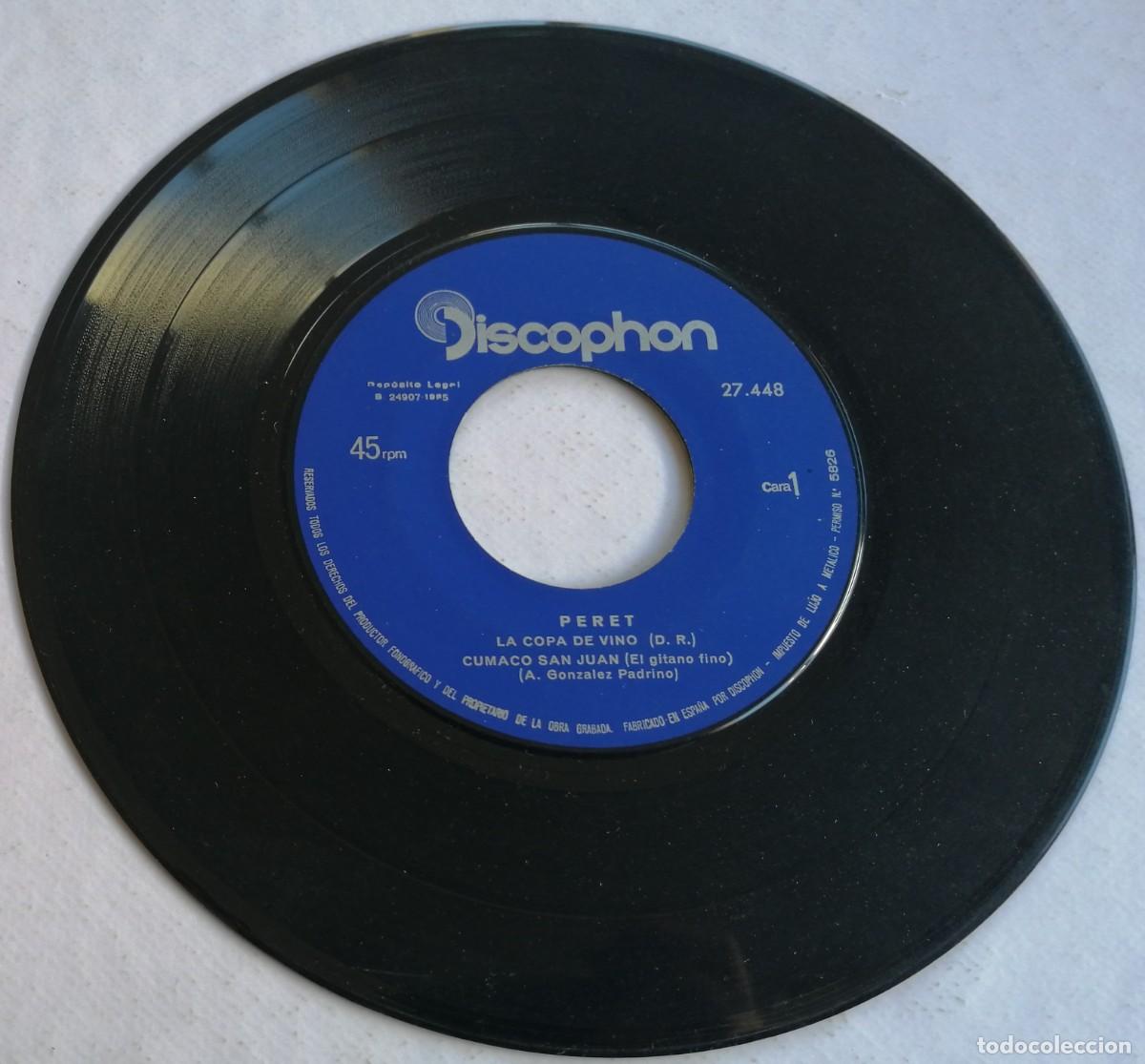 Discos de vinilo: Peret, La Copa De Vino, Discophon &ndash; 27.448 - Foto 3