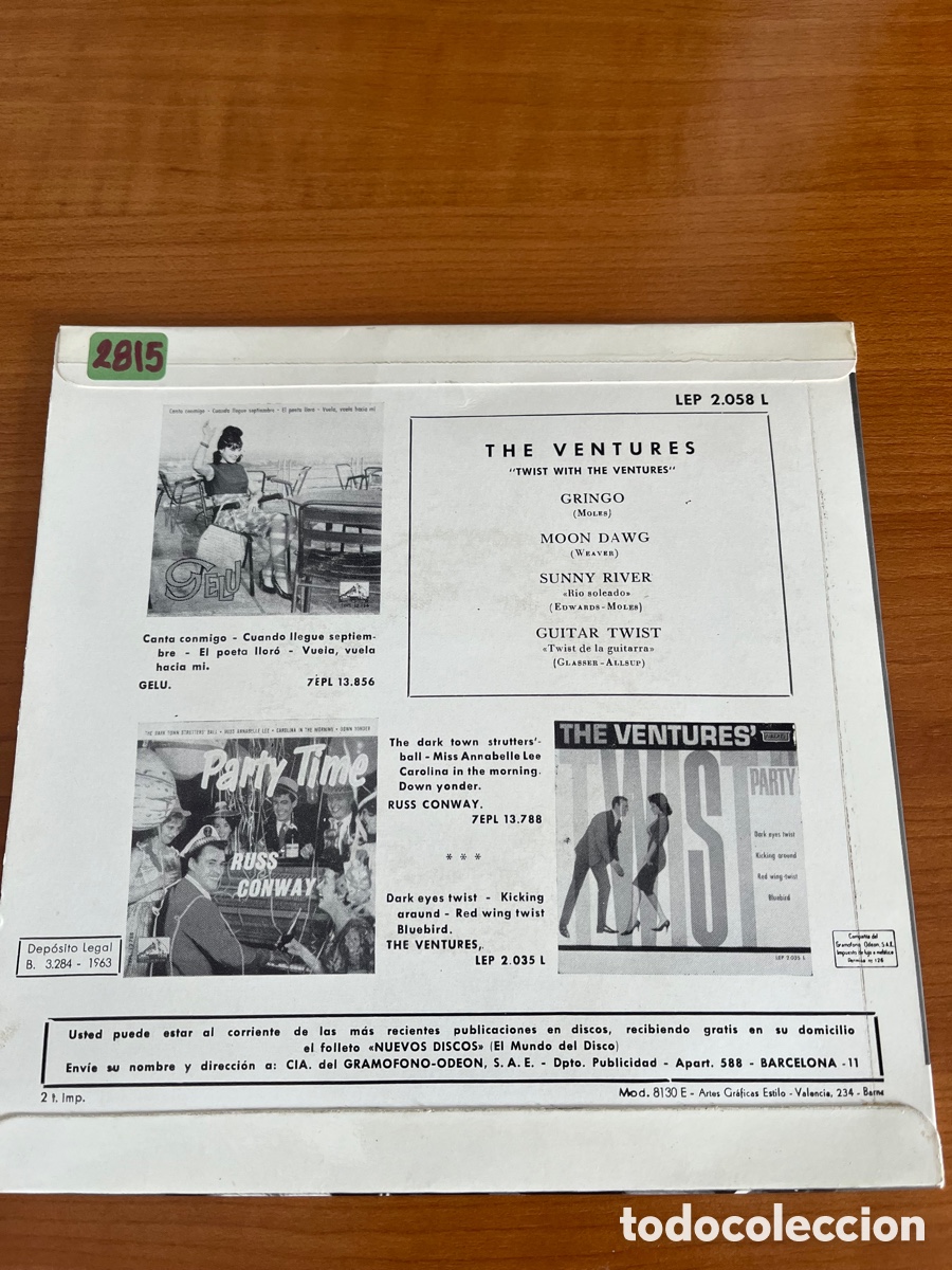 Discos de vinilo: The Ventures - Twist with the ventures - Foto 2