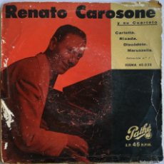 Discos de vinilo: RENATO CAROSONE Y SU CUARTETO, CARLOTTA, PATHÉ 45 EMA 40.028. Lote 403202704