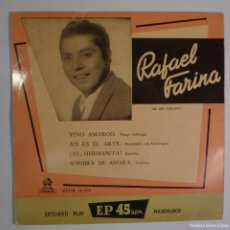 Discos de vinilo: RAFAEL FARINA // VINO AMARGO+3 // 1958 // EP. Lote 403218379