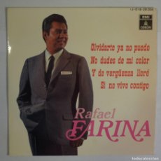 Discos de vinilo: RAFAEL FARINA // OLVIDATE YA NO PUEDO+3 // 1969// EP. Lote 403218934