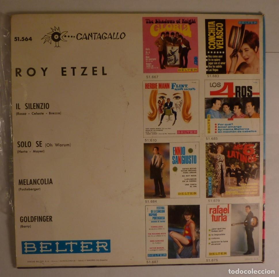 Discos de vinilo: ROY ETZEL // IL SILENZO+3 // 1965 // EP - Foto 2