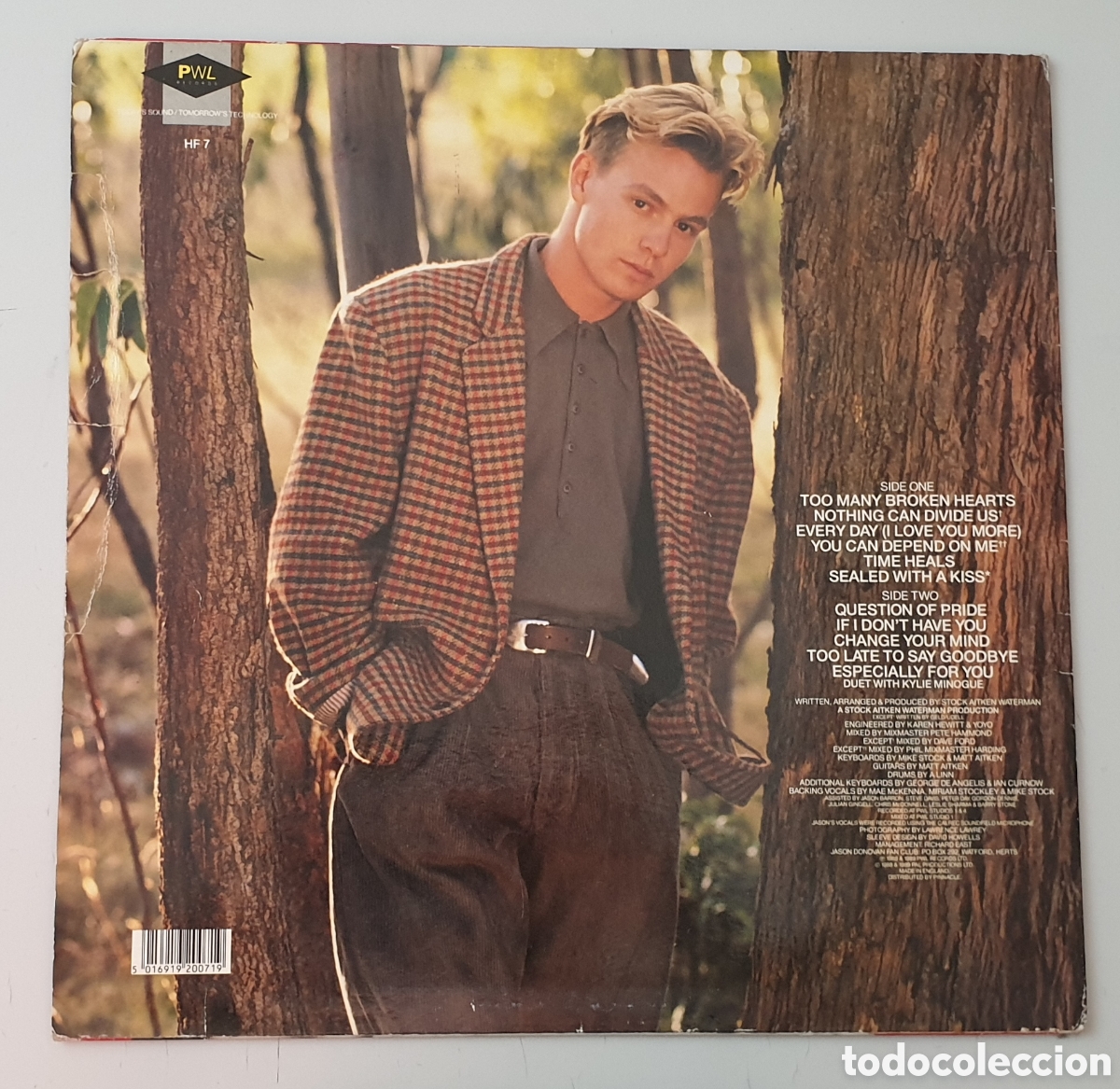 Discos de vinilo: LP JASON DONOVAN - The Good Reasons (UK - PWL - 1989) Aussie Synth-Pop Vocal - Foto 4