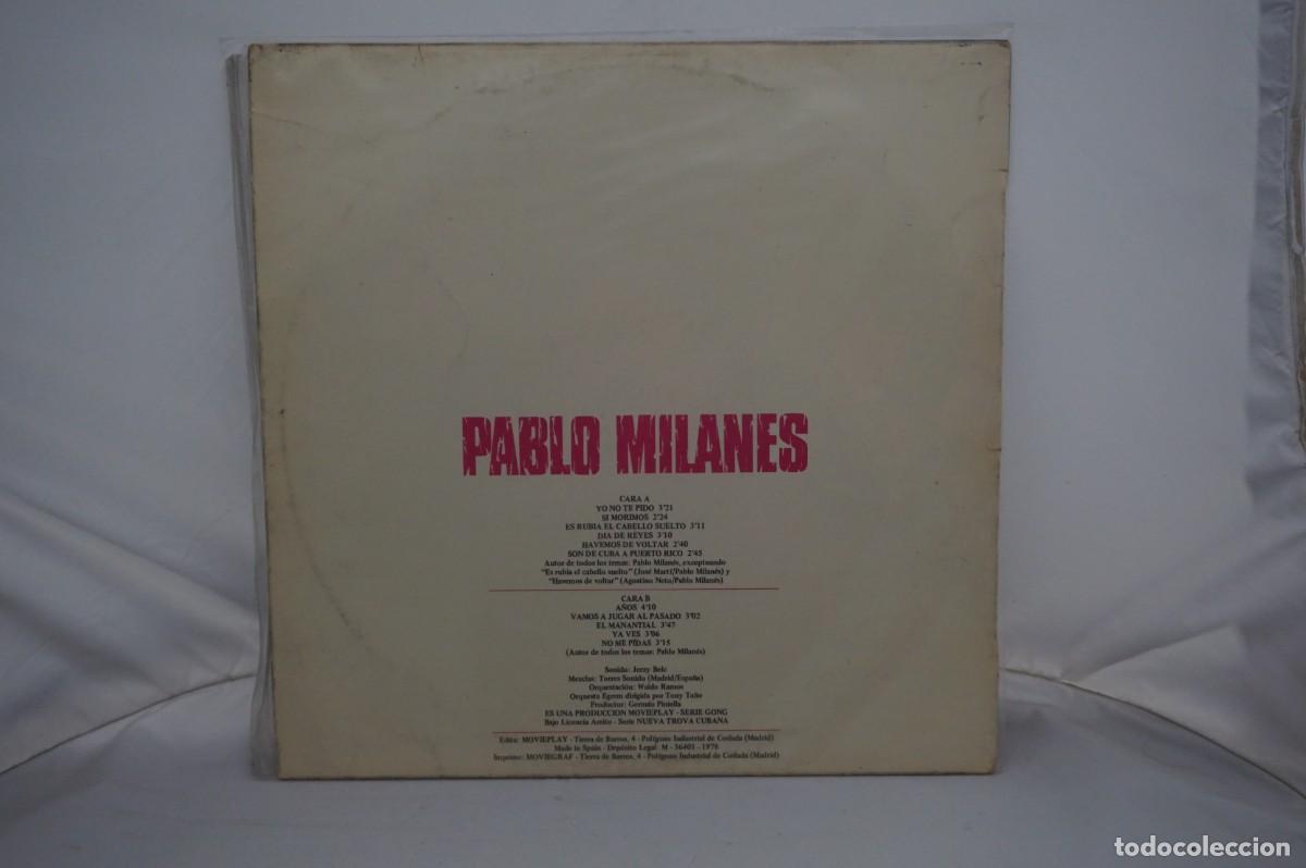 Discos de vinilo: LP - PABLO MILANES - PABLO MILANES - Foto 3