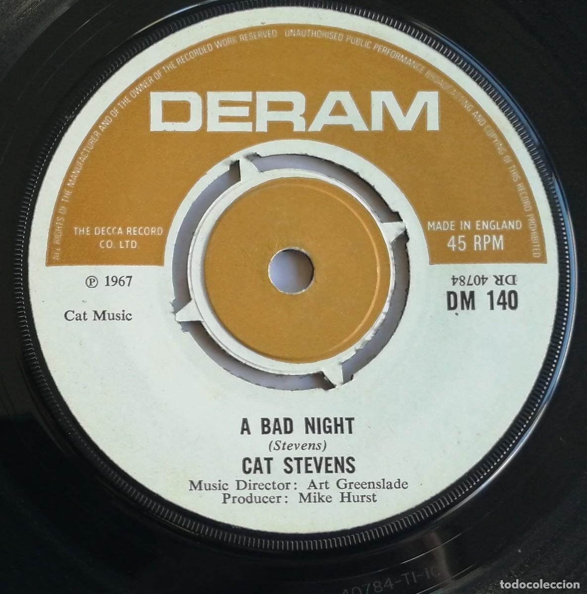 Discos de vinilo: Cat Stevens, A Bad Night, Deram DM 140, UK - Foto 1
