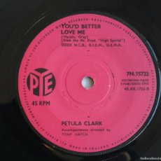 Discos de vinilo: PETULA CLARK, DOWNTOWN, PYE RECORDS 7N.15722. Lote 403346704
