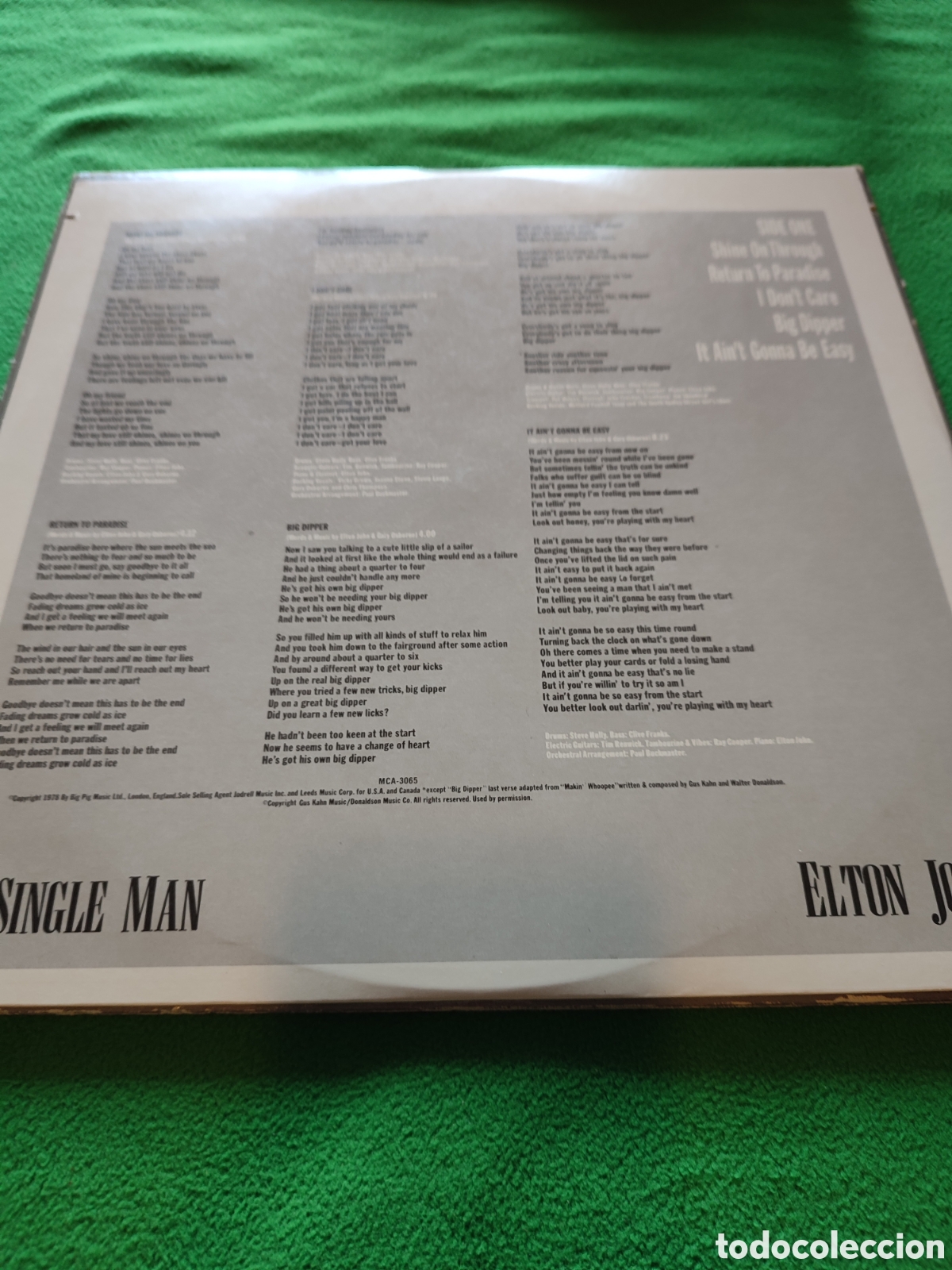 Discos de vinilo: Elton John - A single Man - Foto 3
