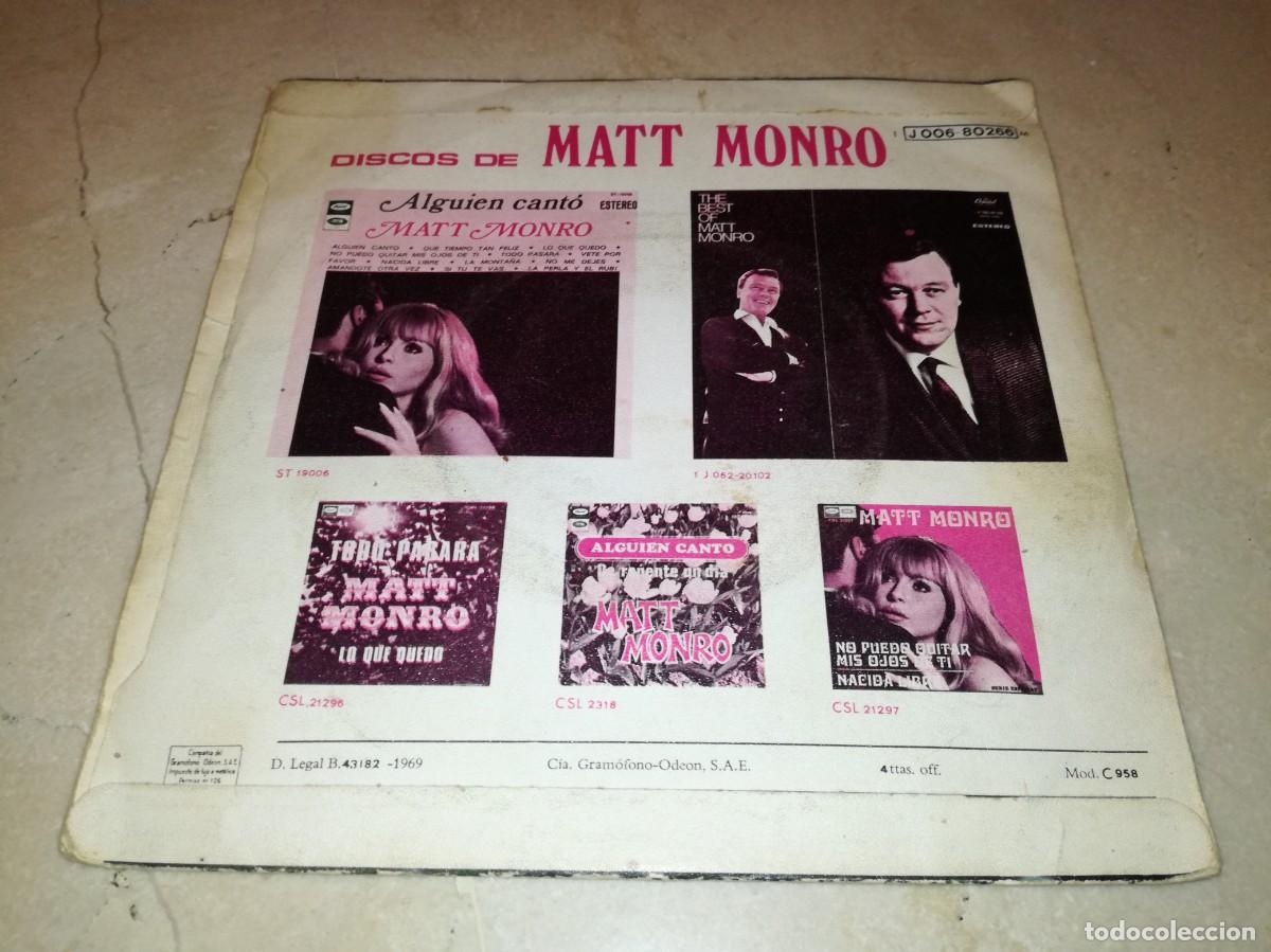 Discos de vinilo: MATT MONRO-QUE TONTO FUI - Foto 2
