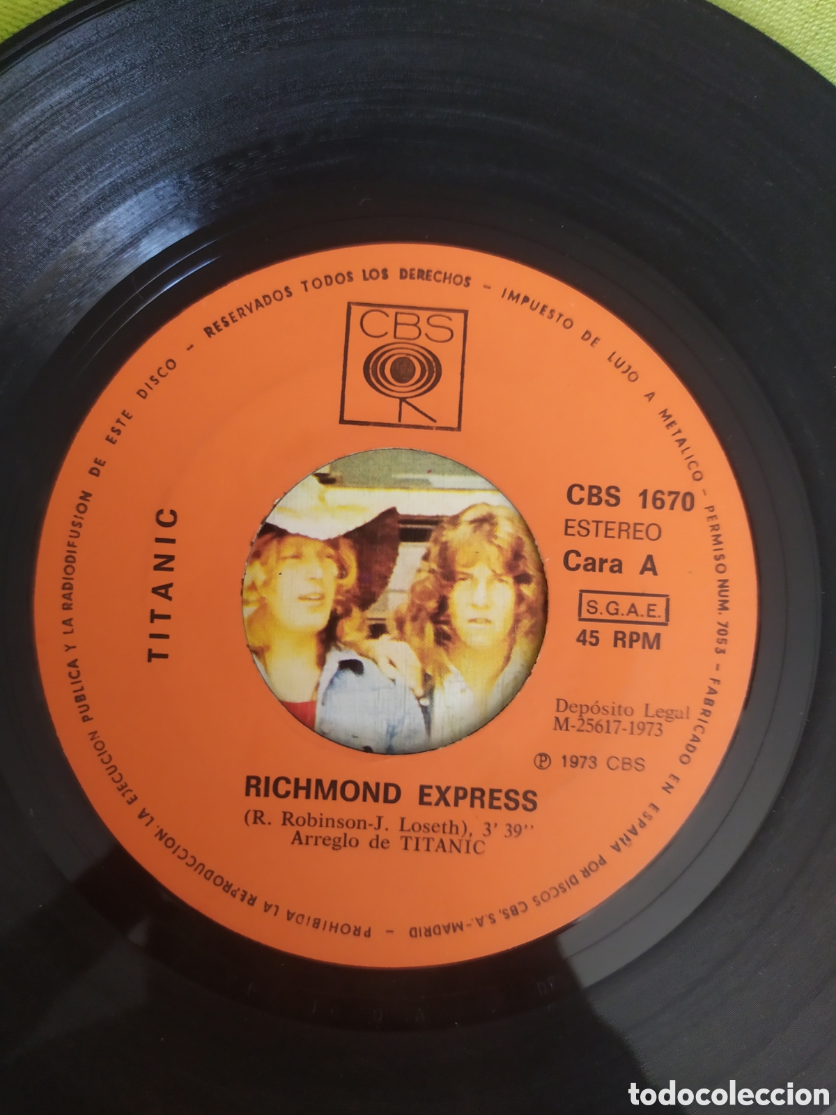 Discos de vinilo: Single Titanic. Richmond express / Heia Valenga - Foto 3
