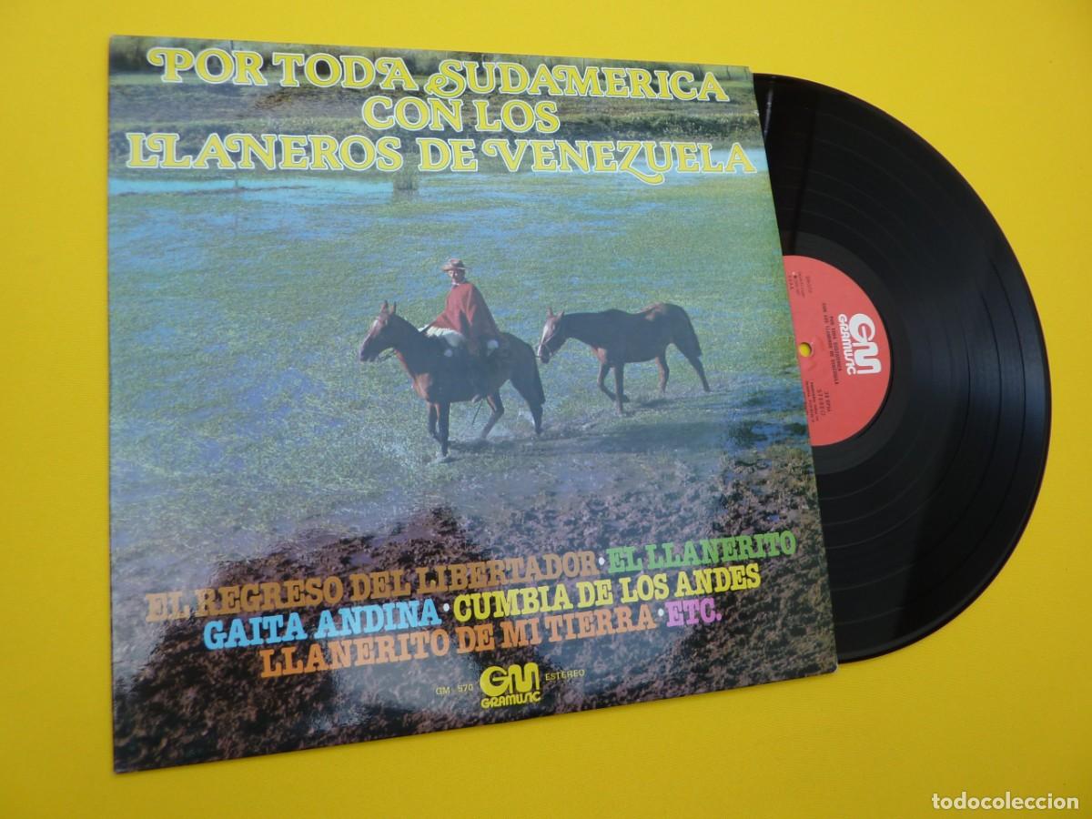 Disques de vinyle: LP POR TODA SUDAMERICA CON LOS LLANEROS DE VENEZUELA - SPAIN - GM-570 (EX+/M-) 5