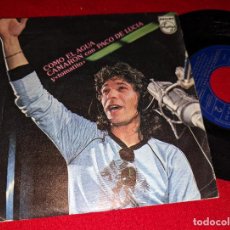 Discos de vinilo: CAMARON & PACO LUCIA Y TOMATITO COMO EL AGUA/GITANA TE QUIERO 7'' SINGLE 1981 PHILIPS. Lote 403419769