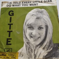 Discos de vinilo: GITTE-I'VE TOLD EVERY LITTLE STAR-HIS MASTER VOICE 45-X-8437. Lote 403506739