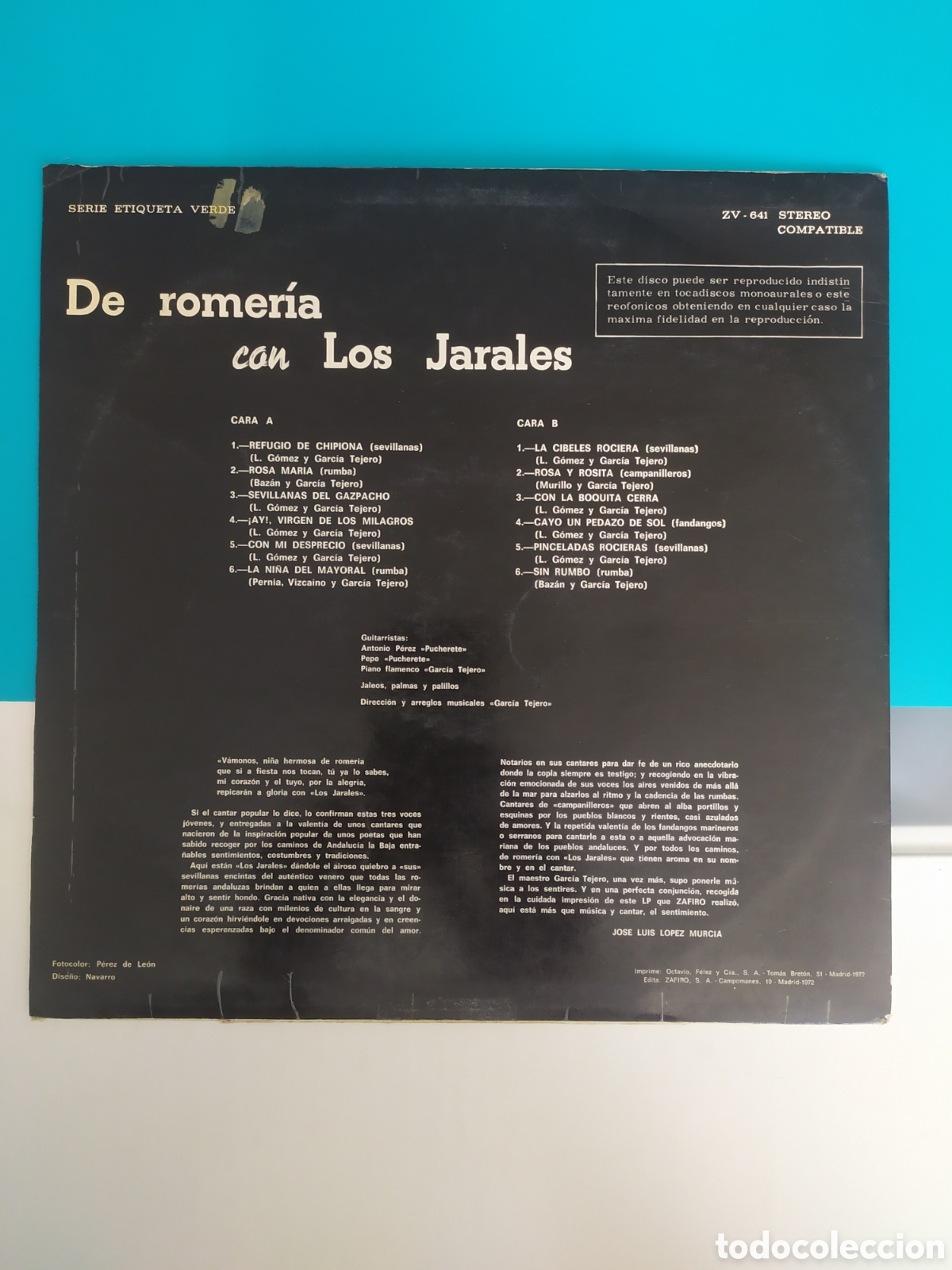 Discos de vinilo: Lp De romer&iacute;a con los Jarales - Foto 2