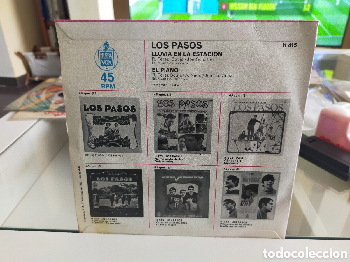 Discos de vinilo: Los pasos single lluvia en la estaci&oacute;n 1968 - Foto 2
