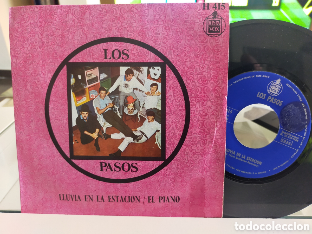Discos de vinilo: Los pasos single lluvia en la estaci&oacute;n 1968 - Foto 1