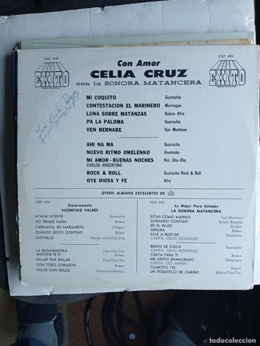Discos de vinilo: Celia Cruz Con La Sonora Matancera Con Amor lp - Foto 2