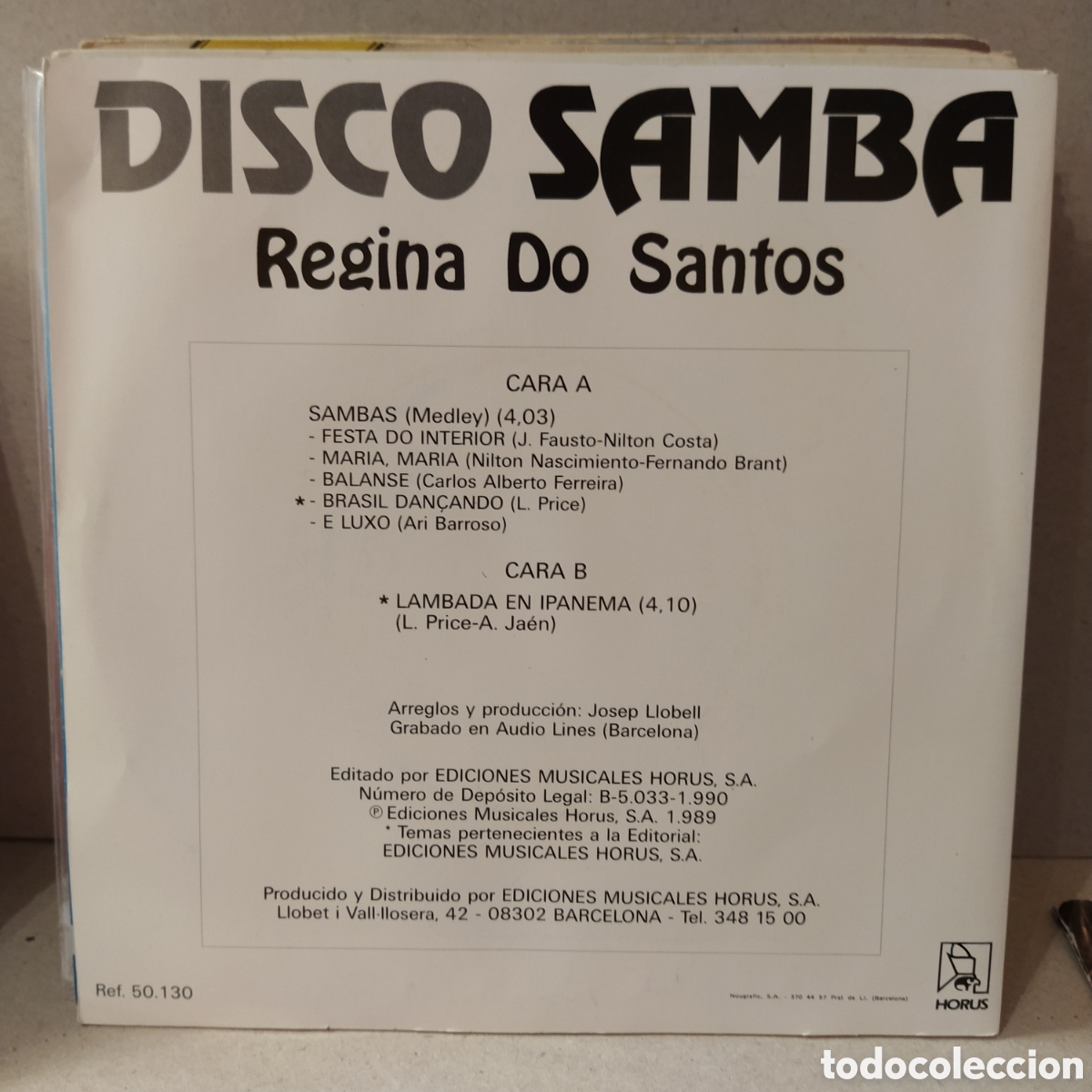 Discos de vinilo: Regina Do Santos - Disco Samba (7&rdquo;, Single) - Foto 2