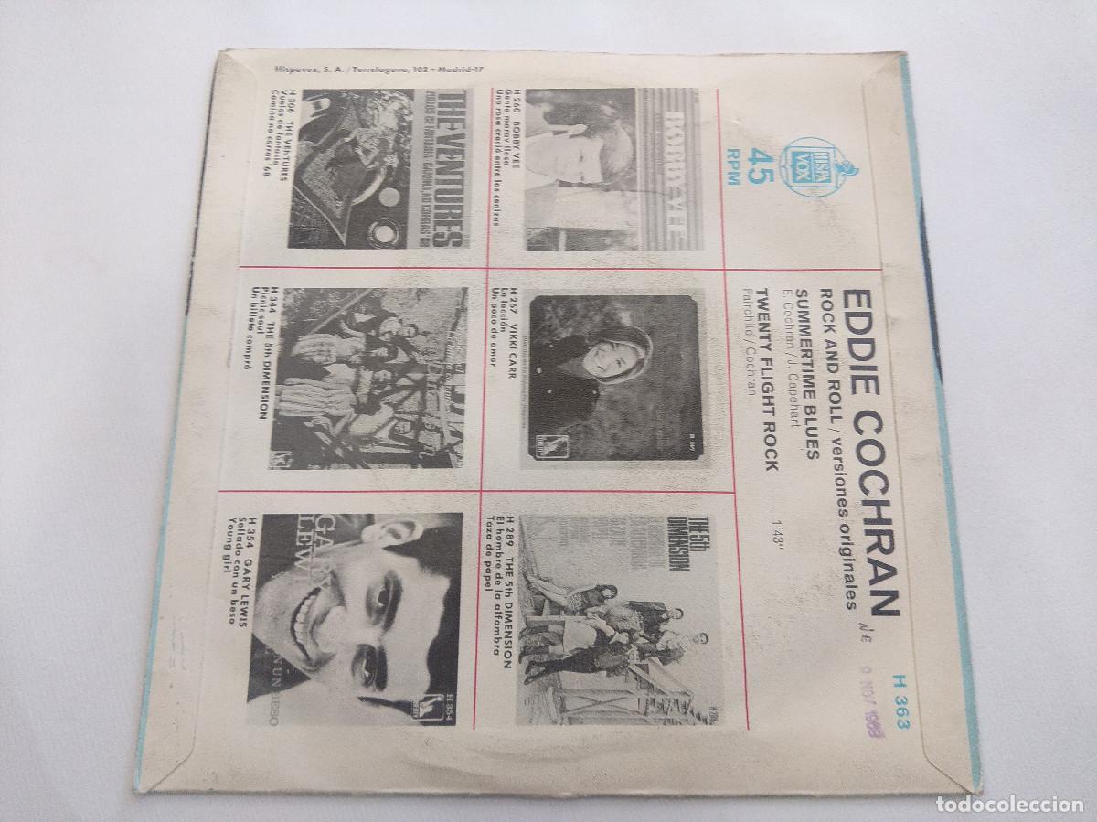 Discos de vinilo: EDDIE COCHRAN/SUMMERTIME BLUES/SINGLE. - Foto 3
