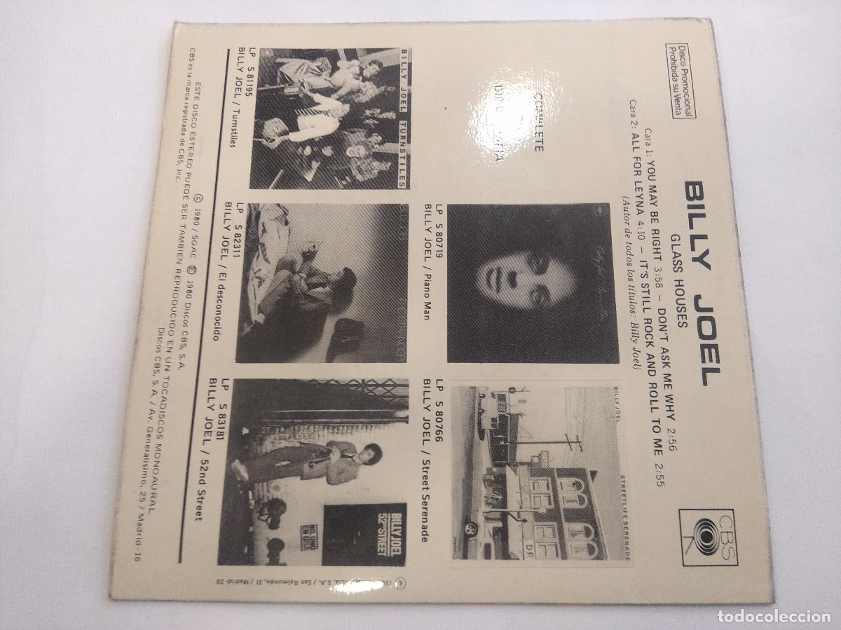 Discos de vinilo: BILLY JOEL/YOU MAY BE RIGHT/SINGLE PROMOCIONAL. - Foto 3