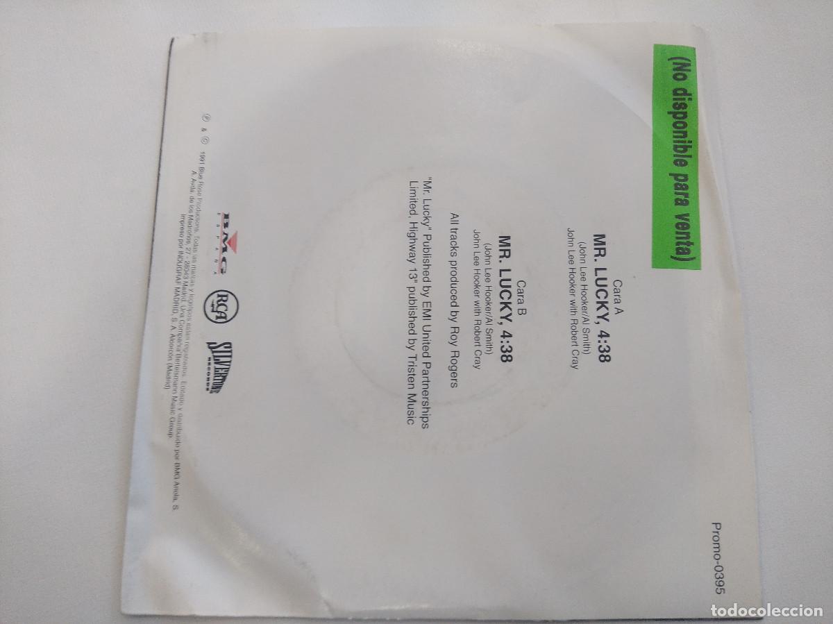 Discos de vinilo: JOHN LEE HOOKER/MR.LUCKY/SINGLE PROMOCIONAL. - Foto 3