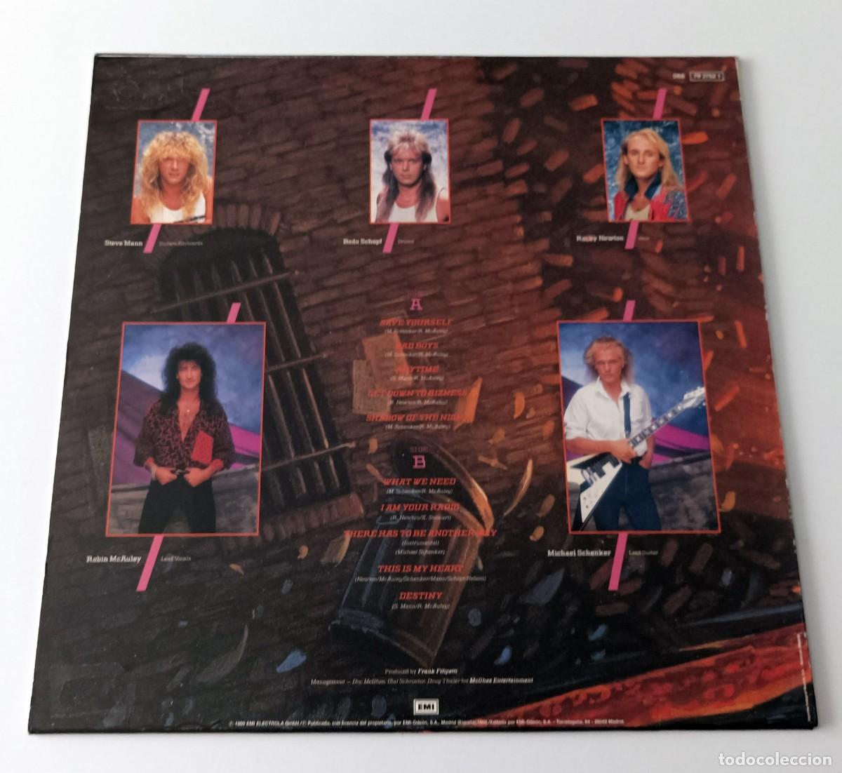 Discos de vinilo: LP M.S.G. (McAULEY SCHENKER GROUP) - SAVE YOURSELF - Foto 2