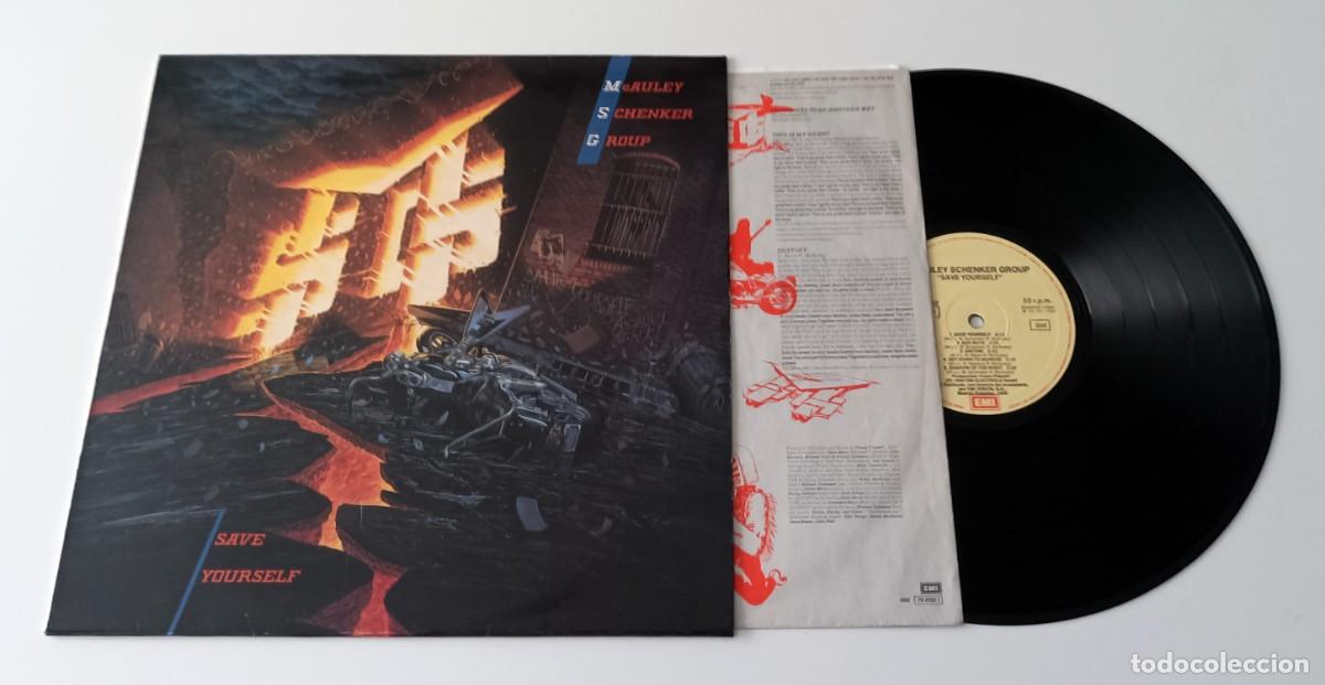 Discos de vinilo: LP M.S.G. (McAULEY SCHENKER GROUP) - SAVE YOURSELF - Foto 3