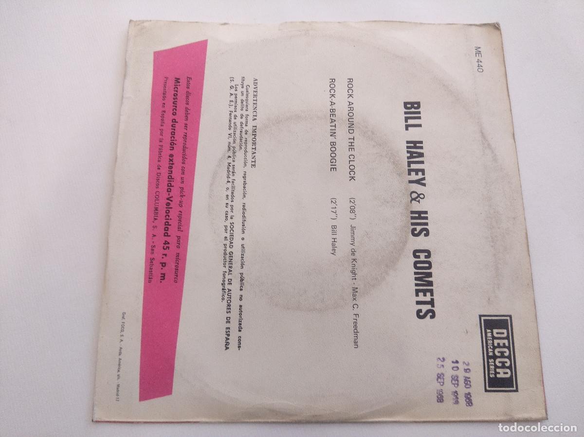 Discos de vinilo: BILL HALEY AND HIS COMITS/ROCK AROUND THE CLOCK/SINGLE. - Foto 3