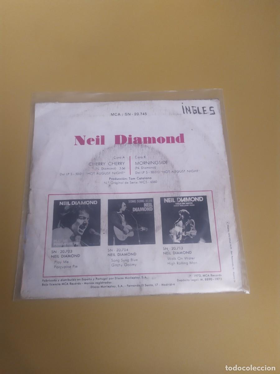 Discos de vinilo: Neil Diamond - Cherry Cherry / Morningside 1973 - Foto 2