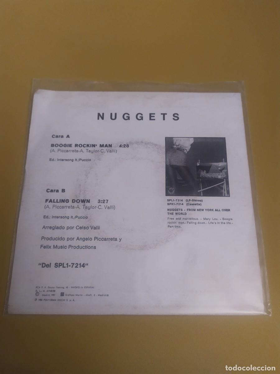 Discos de vinilo: Nuggets - Boogie Rockin man / Falling down 1980 - Foto 2