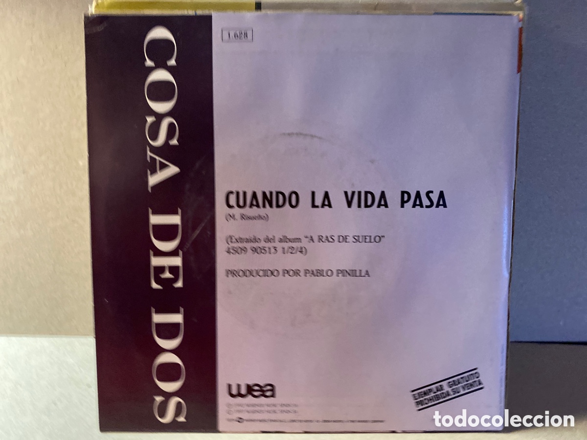 Discos de vinilo: Cosa De Dos - Cuando La Vida Pasa (7&rdquo;, Single) - Foto 2