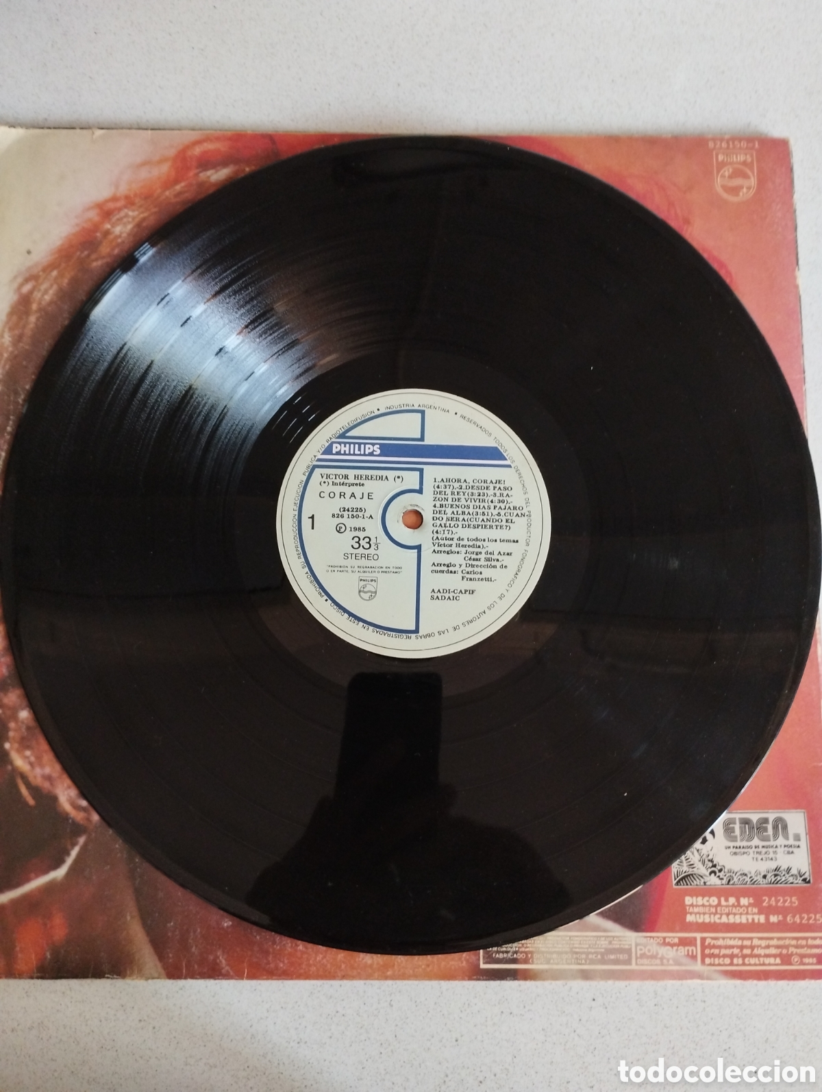 Discos de vinilo: V&iacute;ctor Heredia coraje - Foto 6