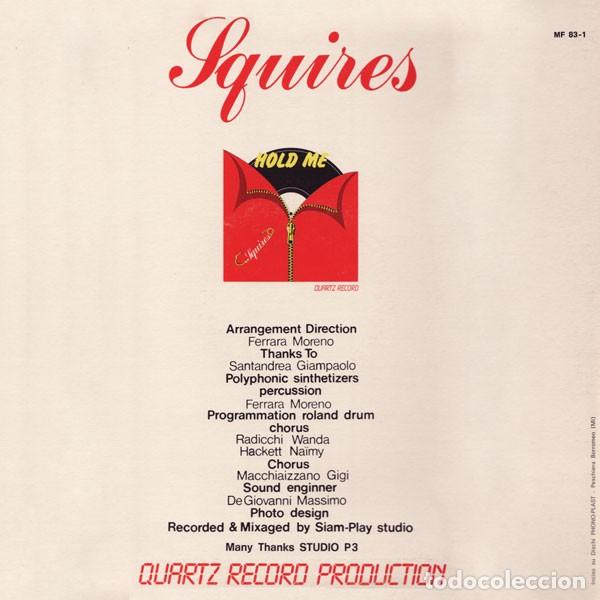 Discos de vinilo: Squires &ndash; Hold Me-ITALY-1983-MAXI SINGLE - Foto 2