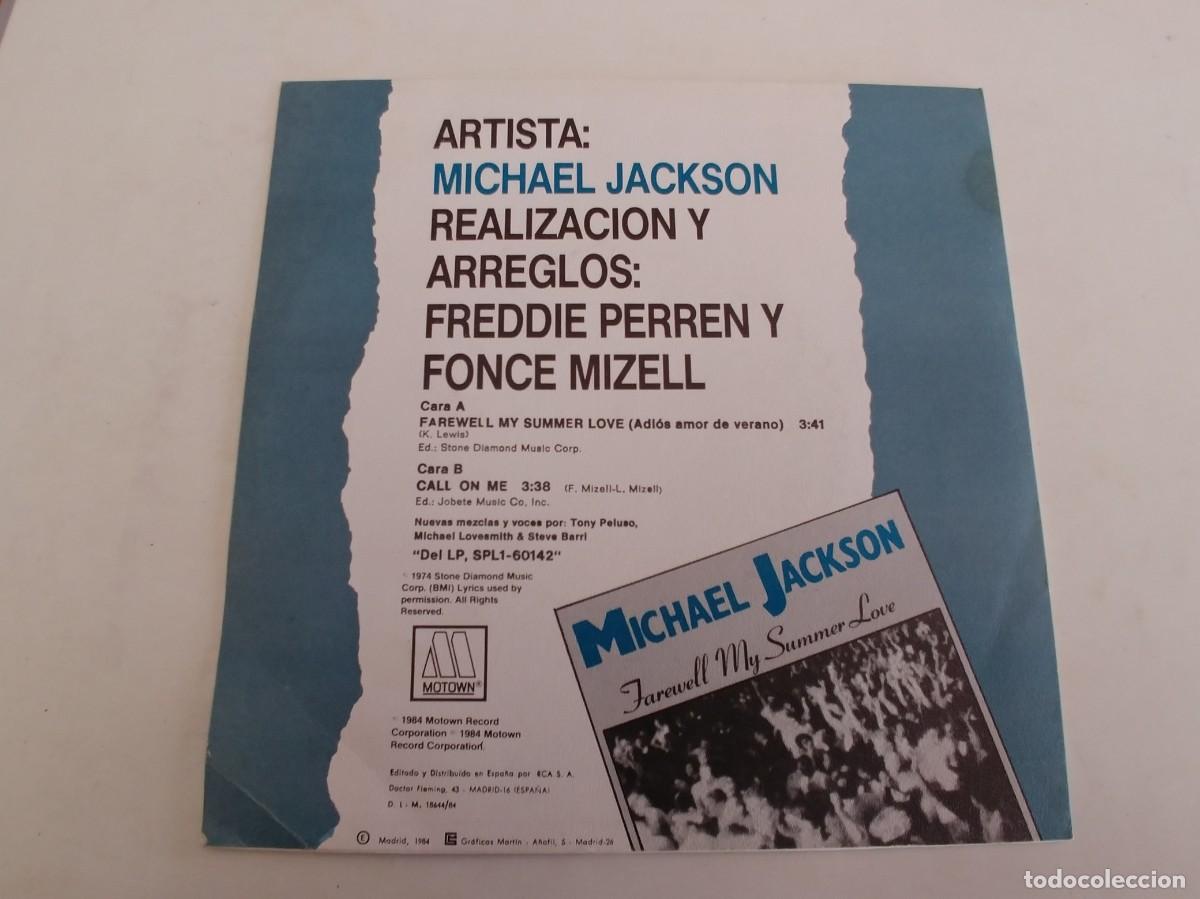 Discos de vinilo: MICHAEL JACKSON-SINGLE ADIOS AMOR DE VERANO-NUEVO - Foto 2