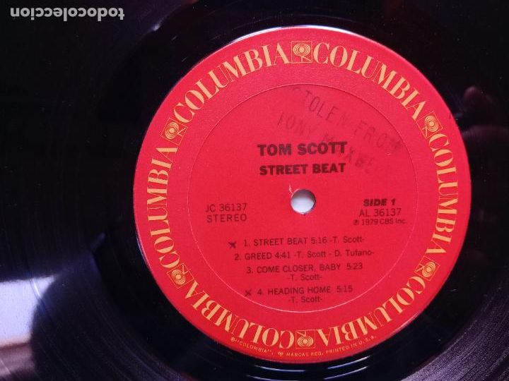 Discos de vinilo: Tom Scott - street beat - Foto 3