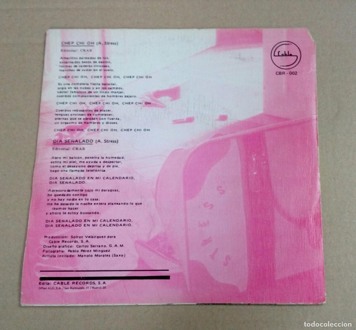 Discos de vinilo: STRESS - Chep chi oh + D&iacute;a se&ntilde;alado - single vinilo - Foto 2