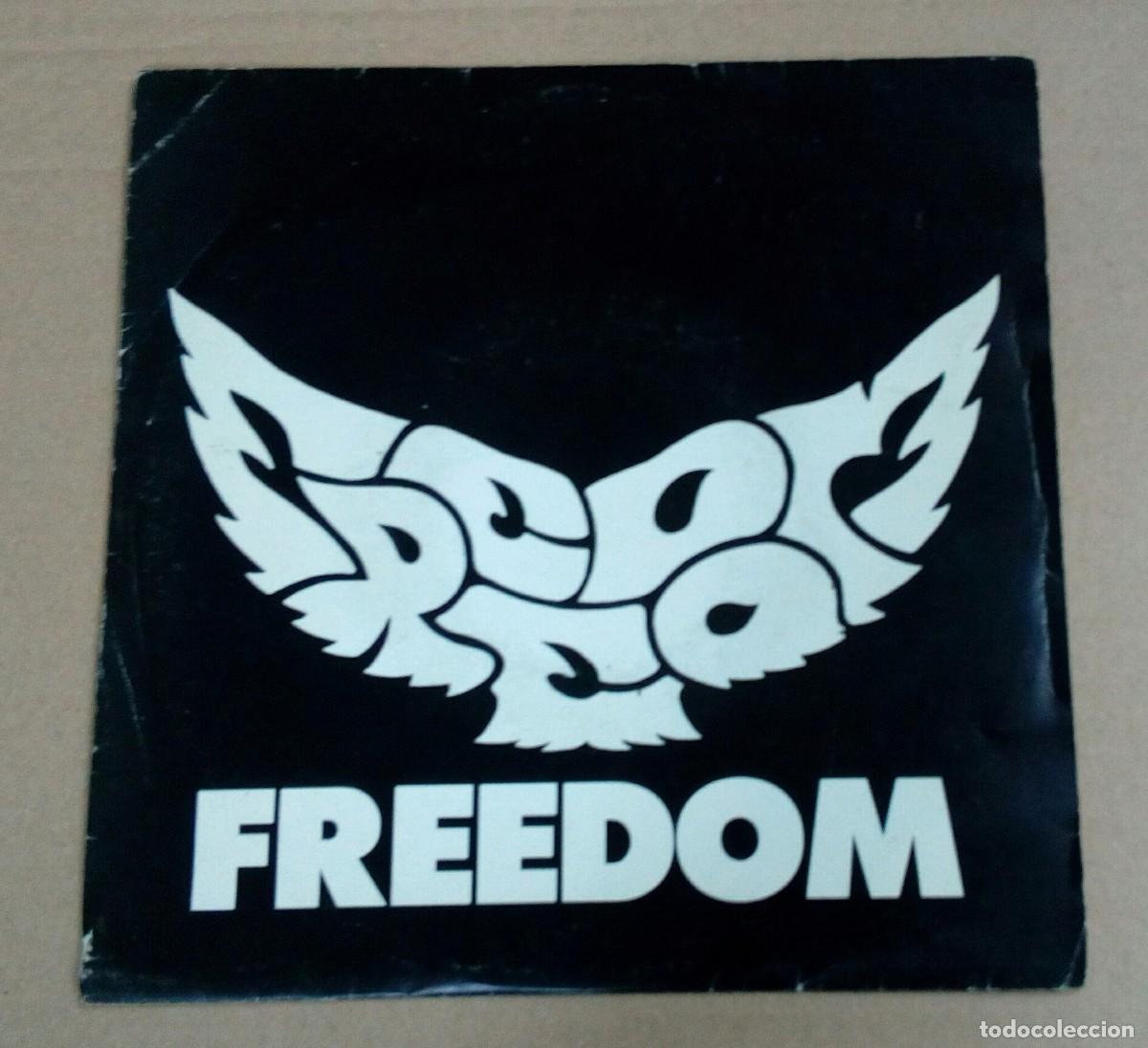 Discos de vinilo: FREEDOM - Lev&aacute;ntate + Sin mirar atr&aacute;s - single vinilo - Foto 1