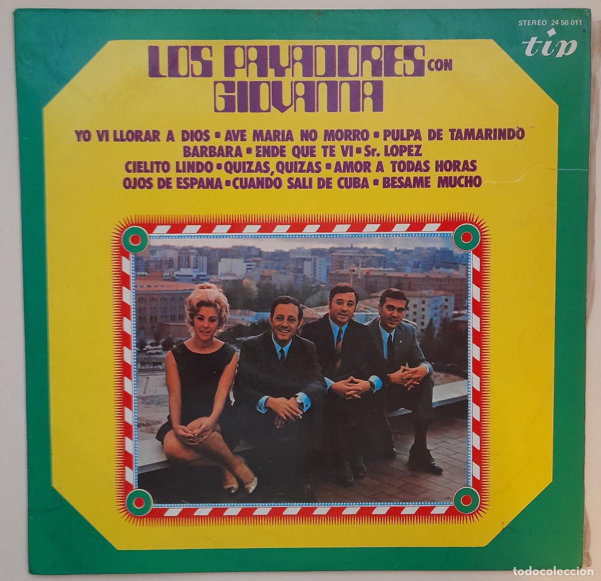 Disques de vinyle: LP LOS PAYADORES CON GIOVANNA (REEDICI&Oacute;N DE 1971 MUY RARA).