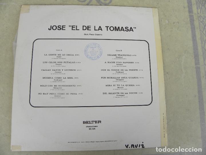 Discos de vinilo: JOSE EL DE LA TOMASA -LP 1976 -BELTER - Foto 3