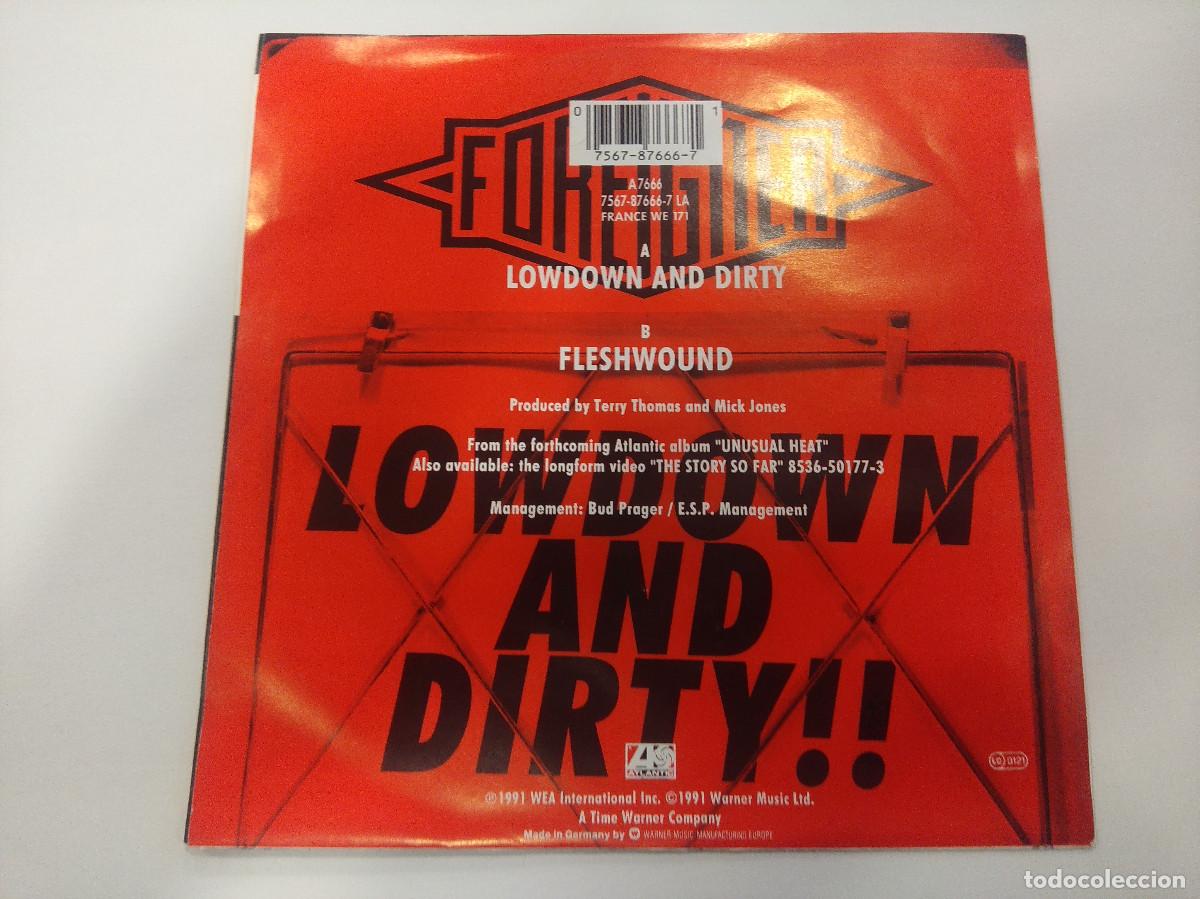Discos de vinilo: FOREIGNER/LOWDOWN AND DIRTY/SINGLE. - Foto 3