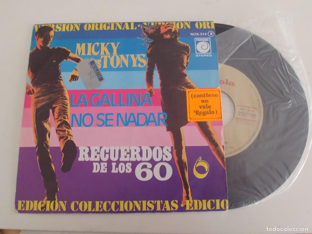 Discos de vinilo: MICKY Y LOS TONYS-SINGLE LA GALLINA - Foto 1
