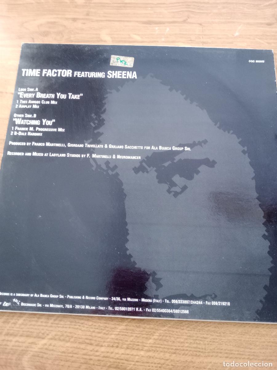 Discos de vinilo: TIME FACTOR FEAT SHEENA EVERY BREATH YOU TAKE - Foto 2