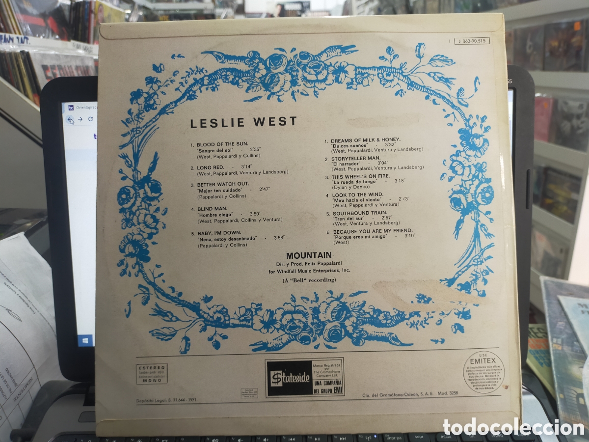 Discos de vinilo: Leslie west lp mountain Espa&ntilde;a 1971 - Foto 3
