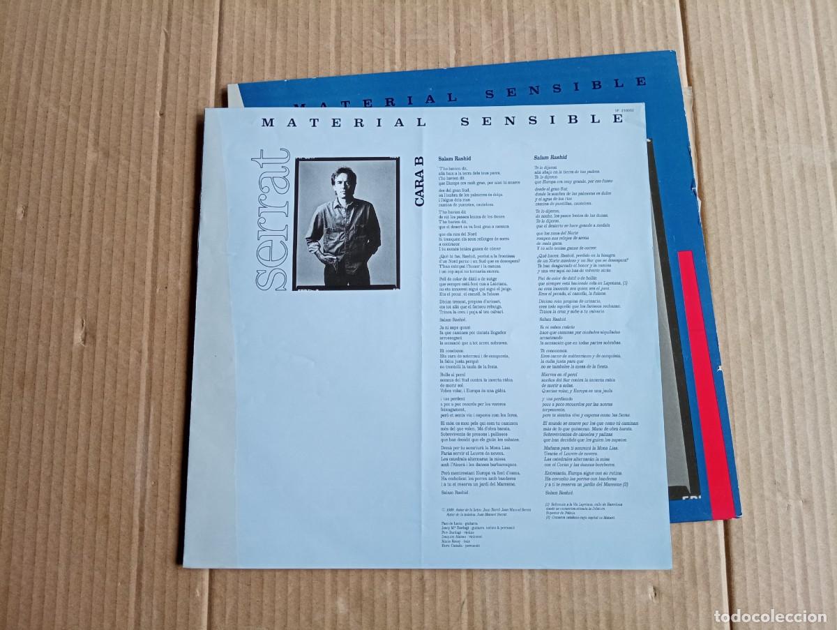 Discos de vinilo: JOAN MANUEL SERRAT - MATERIAL SENSIBLE LP 1989 - Foto 3