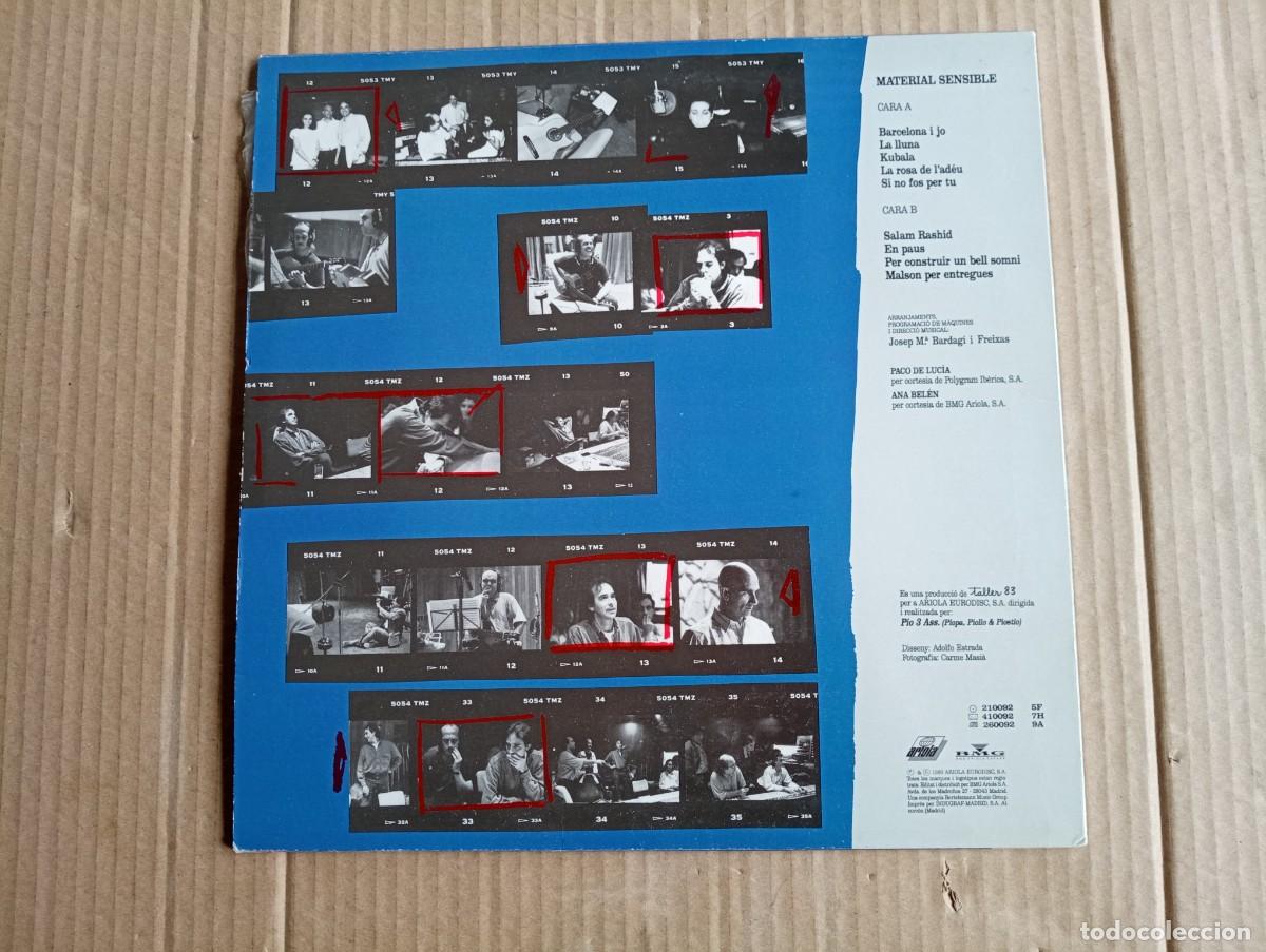 Discos de vinilo: JOAN MANUEL SERRAT - MATERIAL SENSIBLE LP 1989 - Foto 5